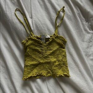 Forever 21 Yellow Ruched Women's Top